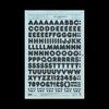 Letraset sheet, Letragraphica, Frankfurter typeface. 